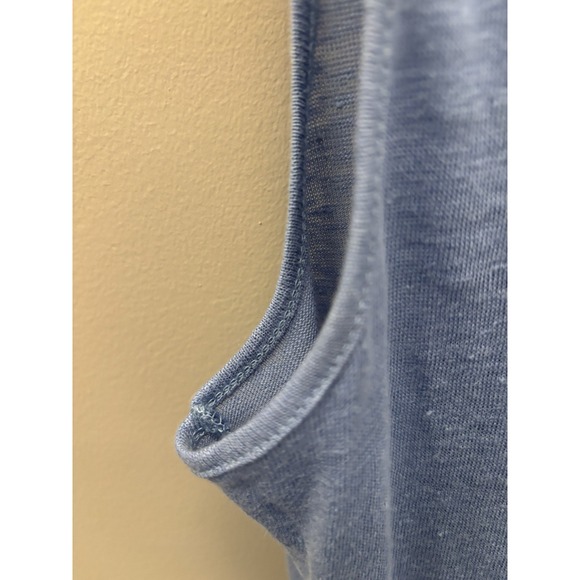 Poetry linen sleeveless women's top 12 Light Blue Scoop Neck Tank - Picture 8 of 10